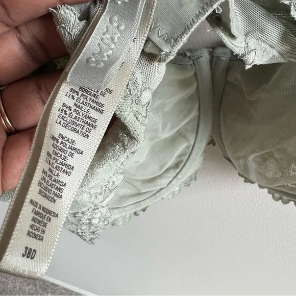 Skims Lace Bras Set Of 3 Size 40D And 38D Green Pink Black Underwire - Picture 9 of 11